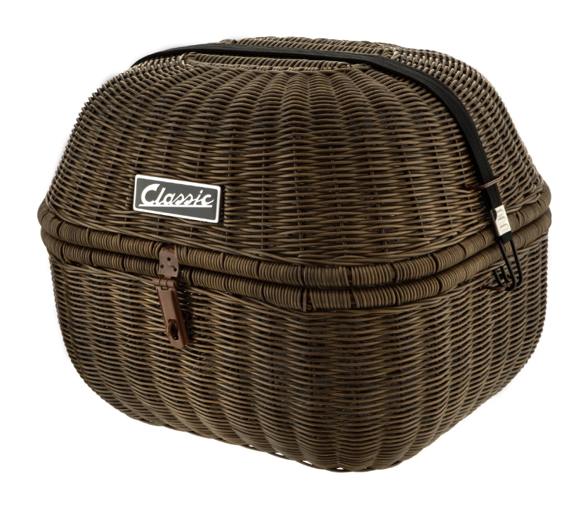 Kit cestino "Classic" con portapacchi per Vespa LX/LXV/S 50-150ccm, marrone scuro