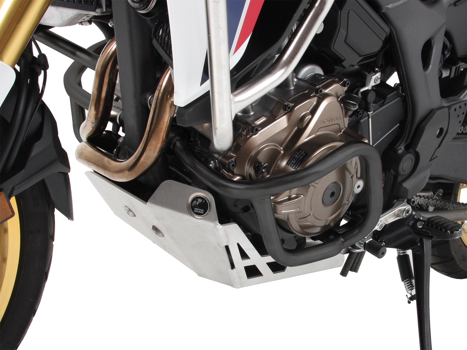 Barra protezione motore nera per Honda CRF 1000 Africa Twin (Bj.16-17) Hepco & Becker