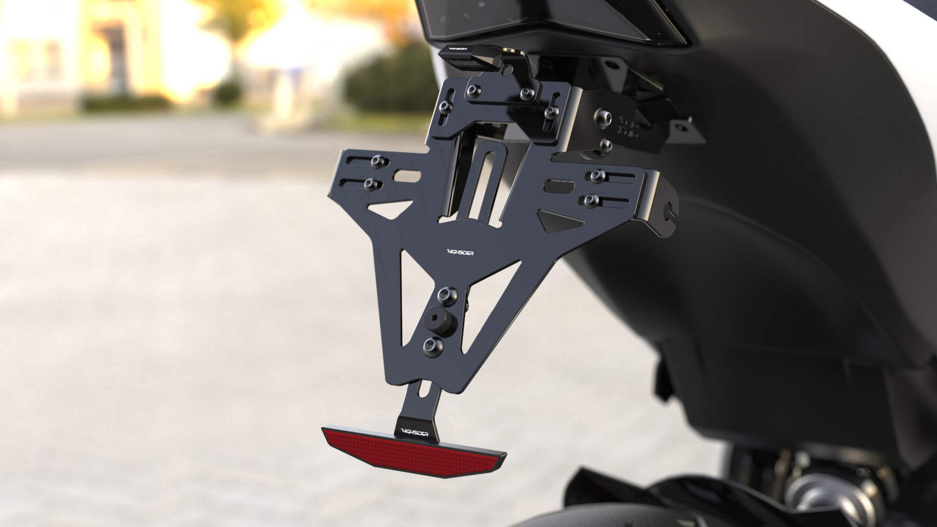 Portatarga corto con luce targa per Kawasaki ZX-10 R (16-20)