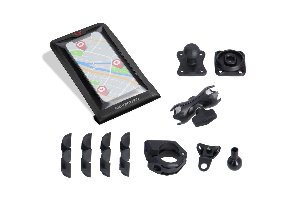 Kit di montaggio Navi T-Lock con borsa per smartphone per Aprilia RSV 4 Tuono 1100 (21-) - SW Motech-Copy