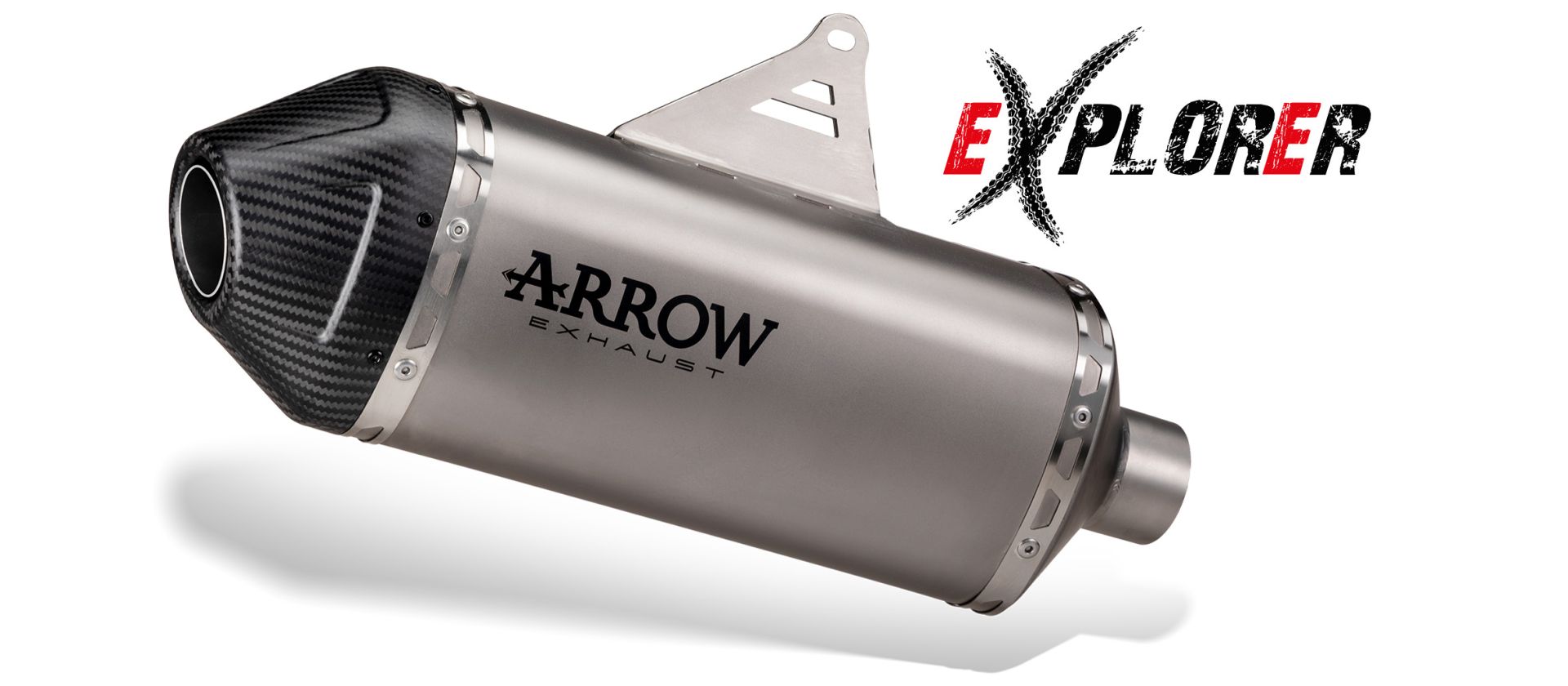 Scarico ARROW EXPLORER in titanio con terminale in carbonio per Yamaha Tenere 700 (19-)
