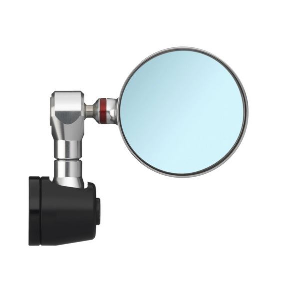 Specchietto per manubrio RIZOMA "SPY-R" Ø 57 mm destro o sinistro per Vespa, anodizzato nero/argento