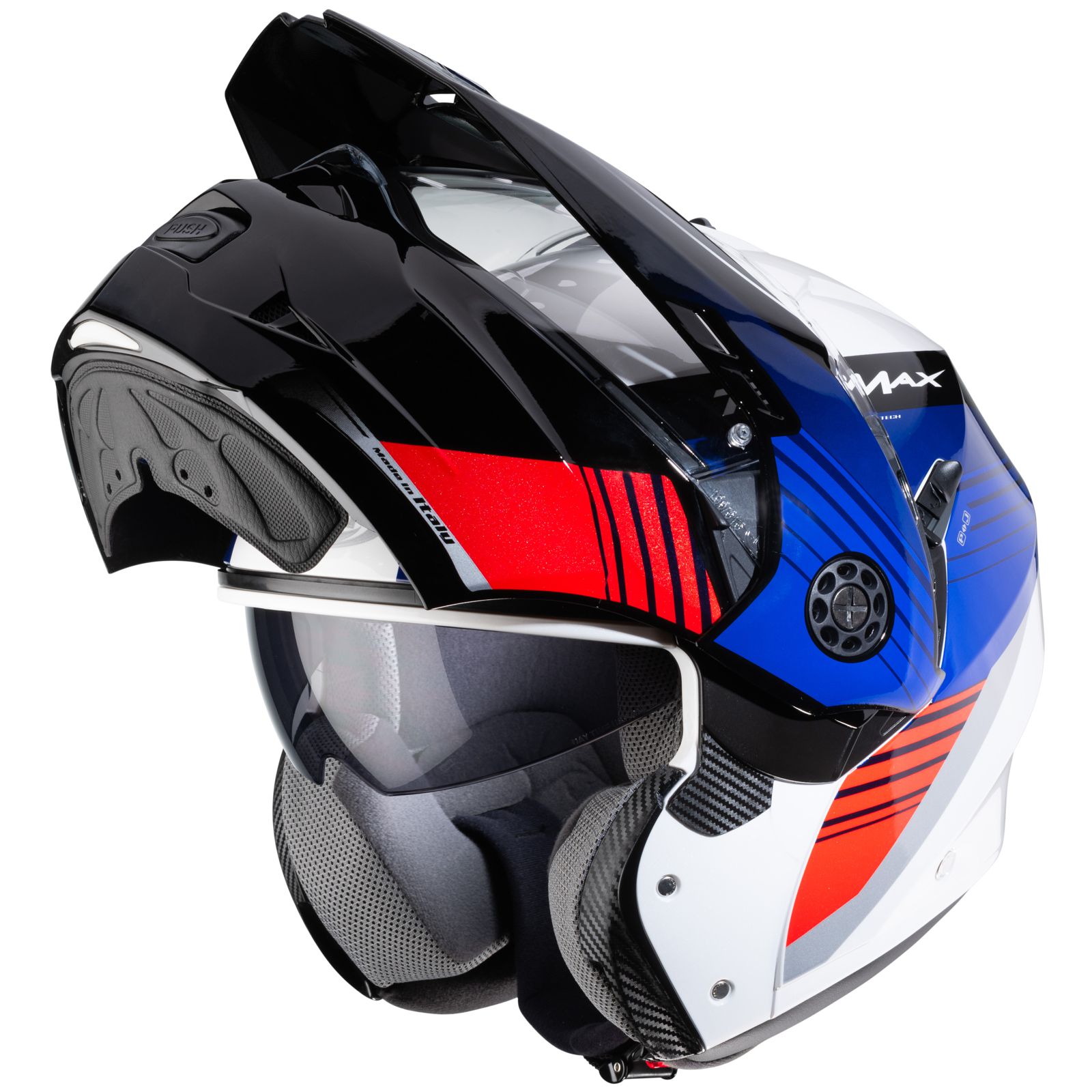 Caberg Casco Tourmax Titan, bianco/blu/rosso