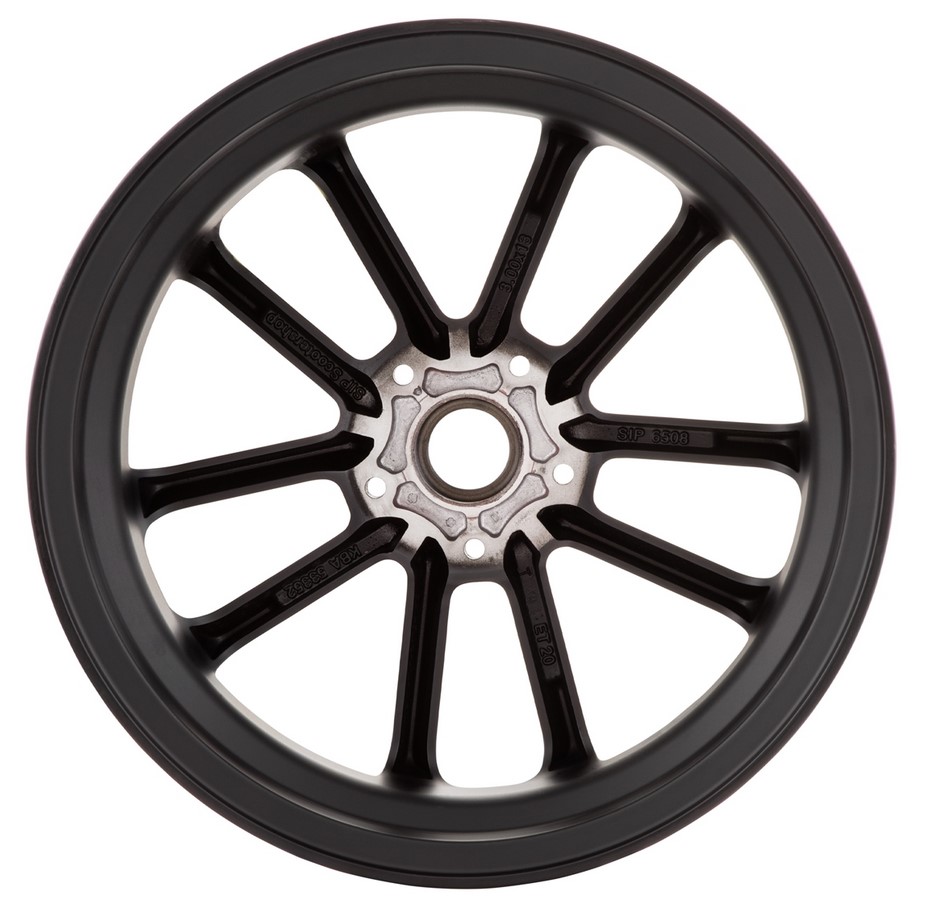 Cerchio anteriore/posteriore 13” per Vespa GTS/​GTS Super/​GTV/​GT 60/​GT/​GT L 125-300ccm, nero/​giallo
