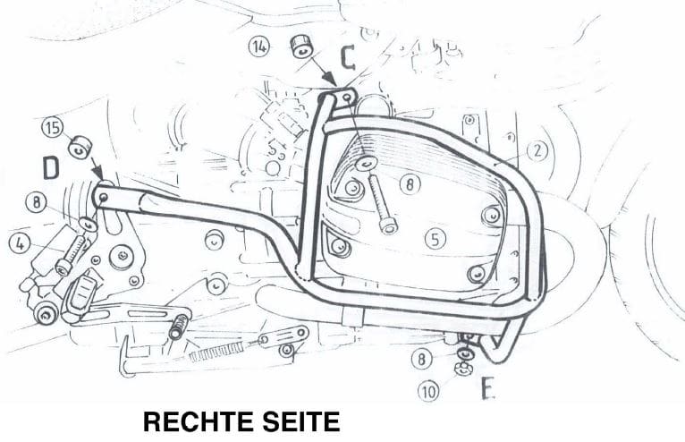 Protezione motore cromata per BMW R 850 R (03-06)/R 1150 R (00-06) Hepco & Becker