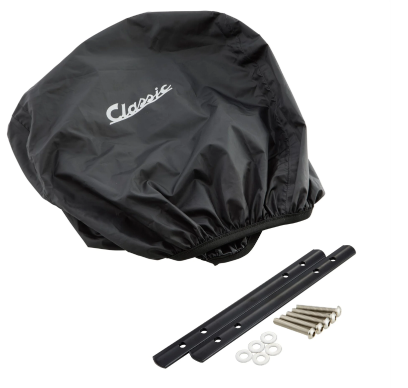 Kit cestino "Classic" con portapacchi per Vespa LX/LXV/S 50-150ccm, marrone scuro