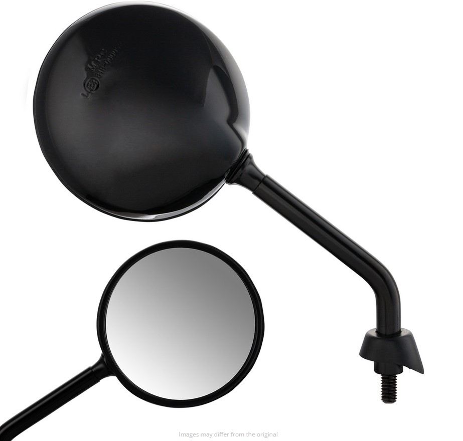 Specchietto Shorty per Vespa, nero lucido, destro e sinistro (coppia)