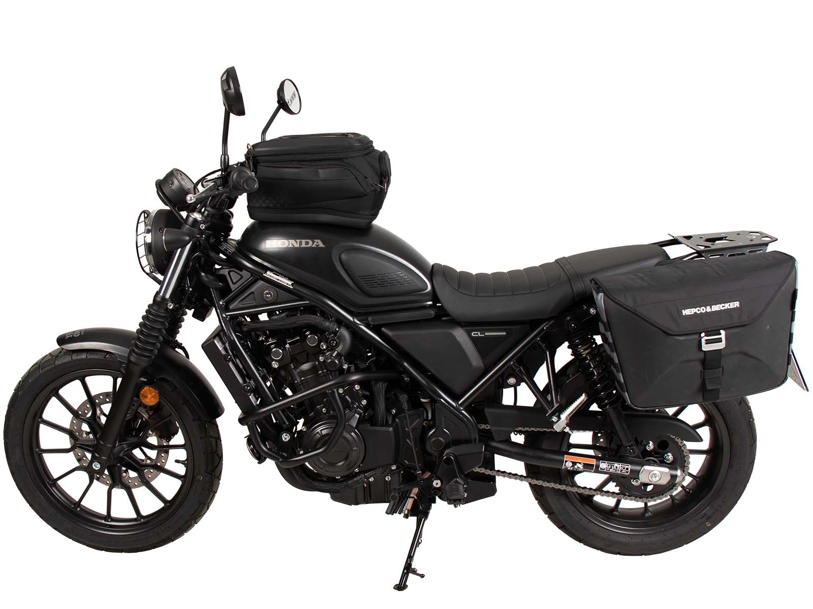 Portapacchi laterale sinistro C-Bow nero per Honda CL 500 Scrambler (23-) Hepco & Becker