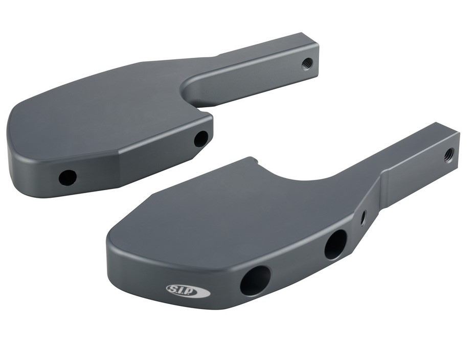 Adattatore poggiapiedi per Vespa GTS/GTS Super/GTV/GT 60/GT/GT L 125-300ccm, grigio opaco