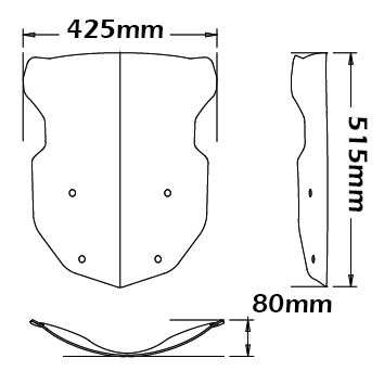 Parabrezza alto per BMW R 1200 GS LC /Adventure LC, R 1200 Rallye, R 1250 GS