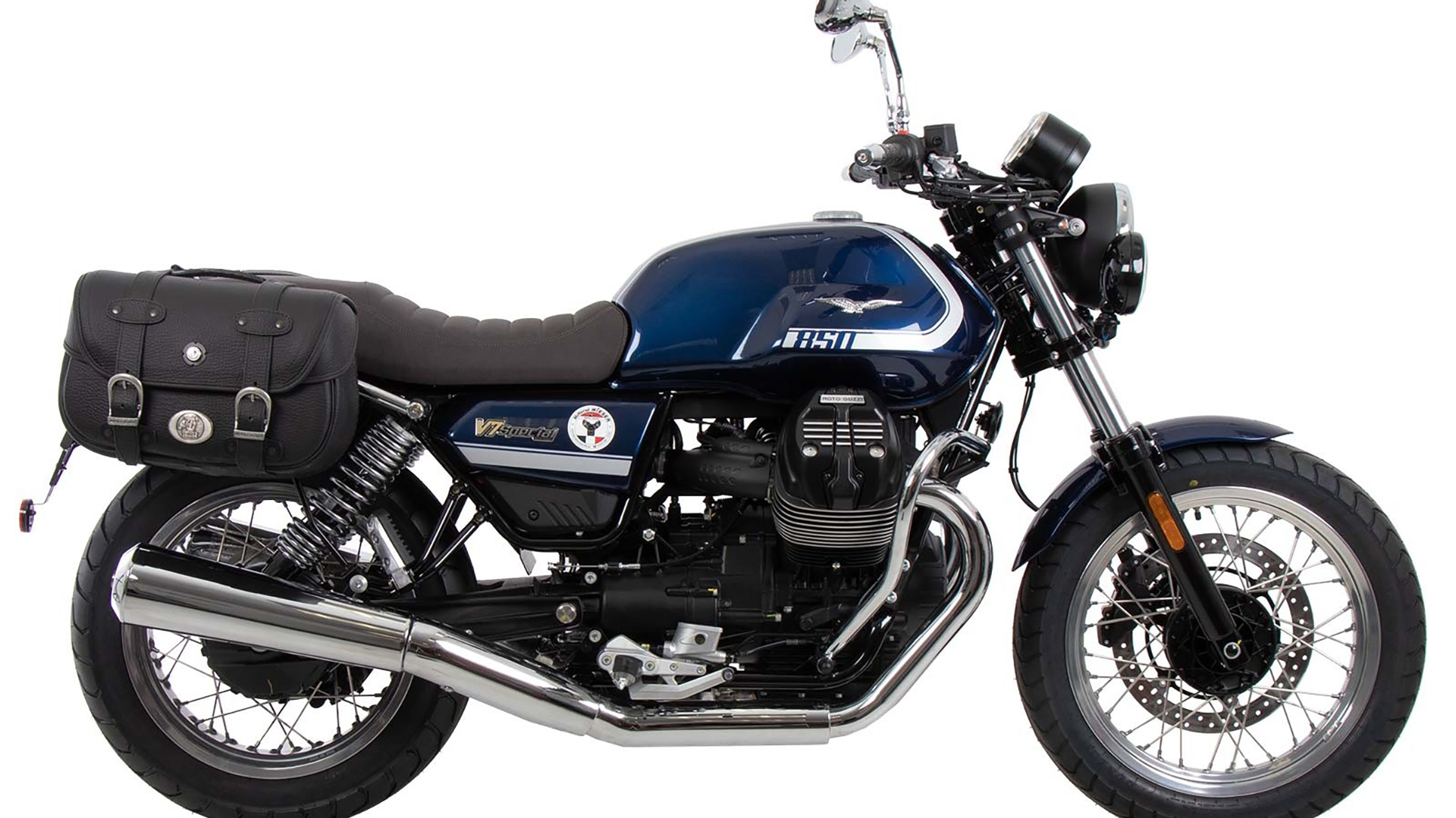Portapacchi laterale C-Bow nero per Moto Guzzi V7 850 Special/Stone/Centenario (21-24) Hepco & Becker