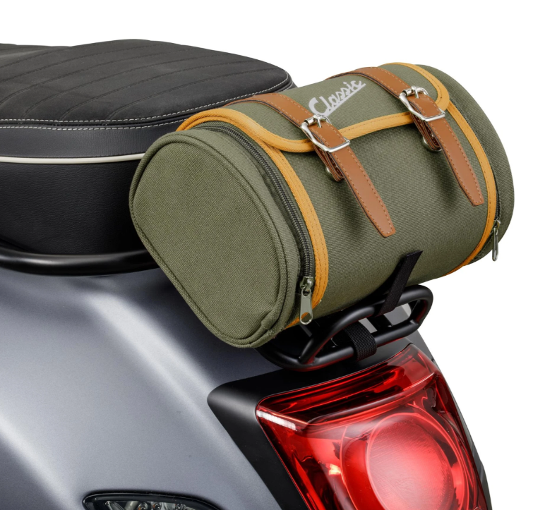 Borsa "Classic" portapacchi/portasozi posteriore per Vespa, tela, oliva