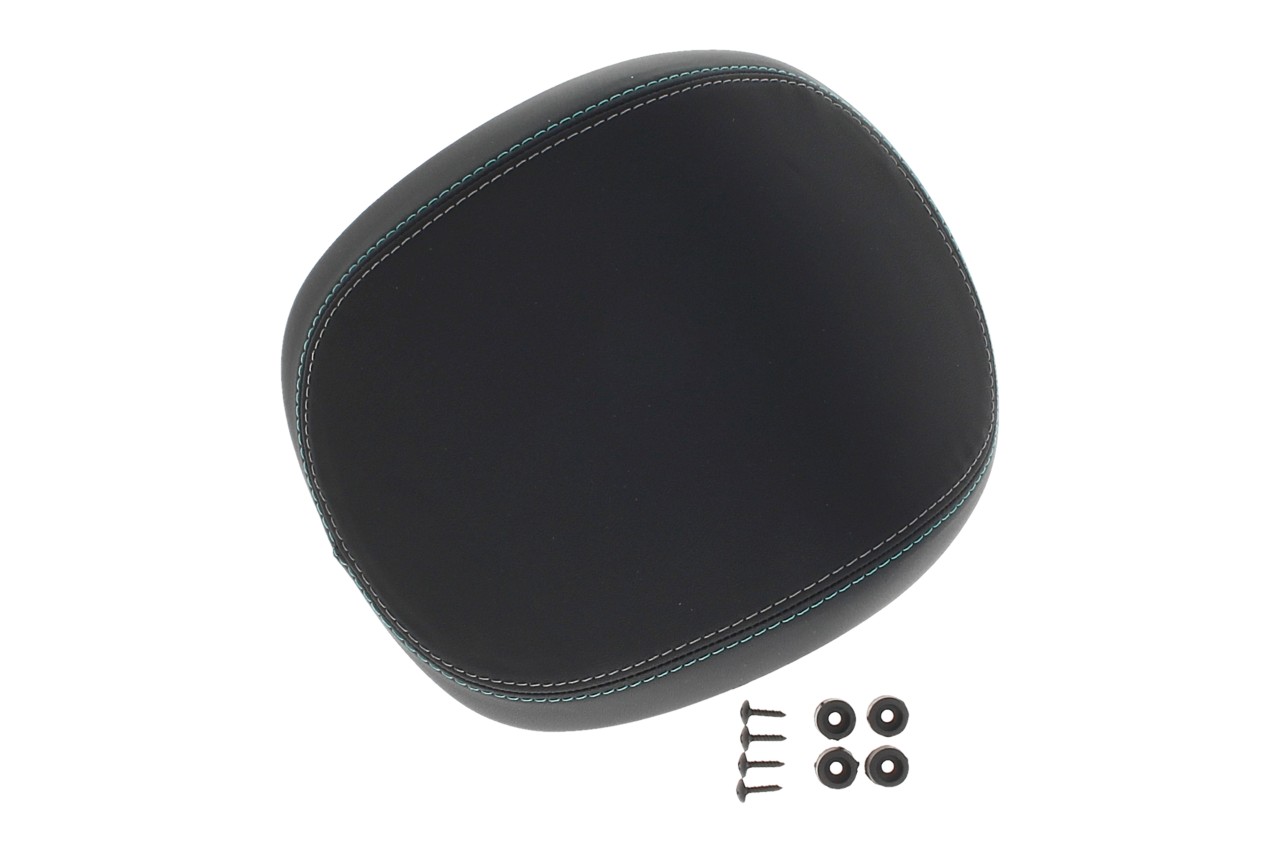 Schienale bauletto originale per Vespa Primavera - nero con cuciture verdi