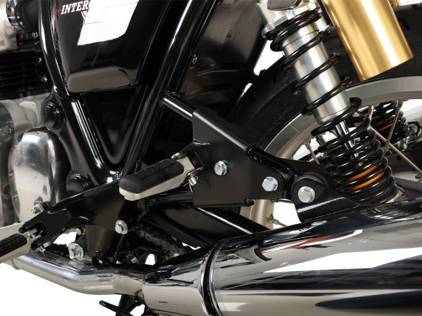 Poggiapiedi per passeggero nero per Royal Enfield Interceptor (2018-)