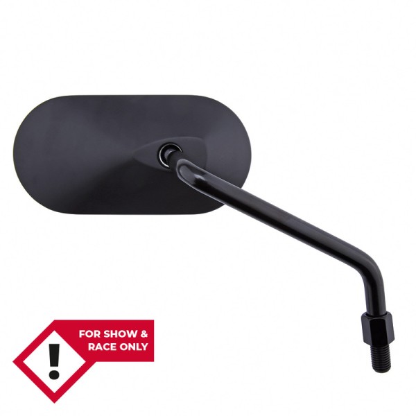 Specchio da manubrio intelligente HIGHSIDER Agila Nero Ovale, destro, non omologato (1 pezzo)