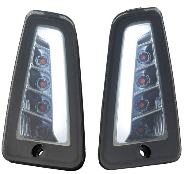 Kit frecce anteriori sinistra/​destra per Vespa GTS/​GTS Super/​GTV/​GT 60/​GT/​GT L ('03-'13), colorate