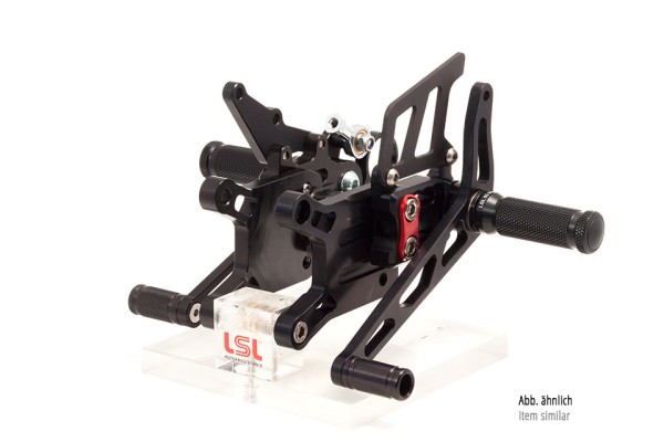LSL 2Slide-Rastenanlage für Street Triple RS, 2017-, CUP, nur für Rennsport, schwarz-rot
