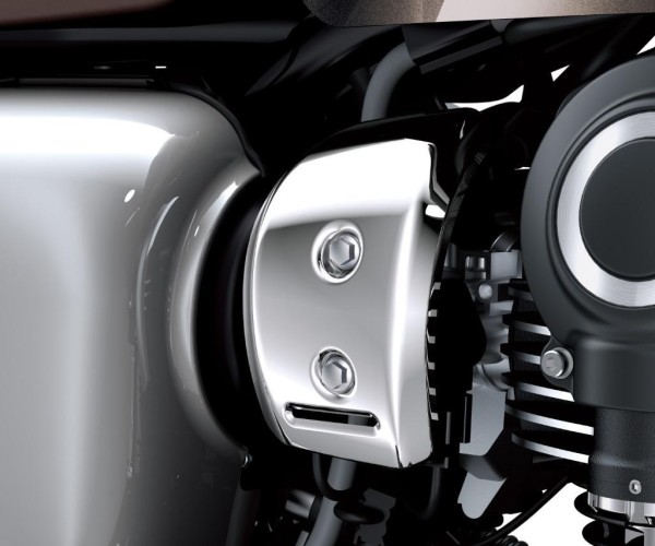 Copri corpo farfallato cromato destro per W 800 Street (Bj.19-) Original Kawasaki