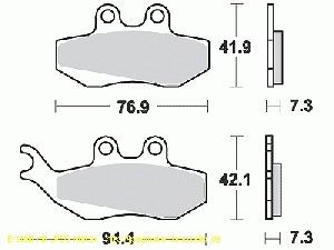 Kit pastiglie freno TRW, organiche, con ABE, MCB664EC
