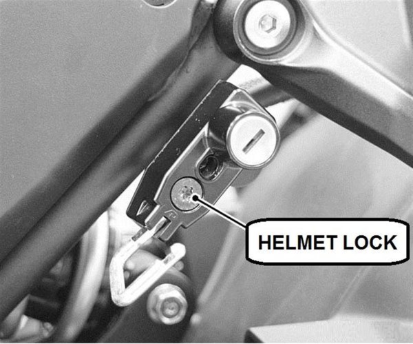 Lucchetto per casco Ninja650 2017/ Z650 2017 Genuine Kawasaki