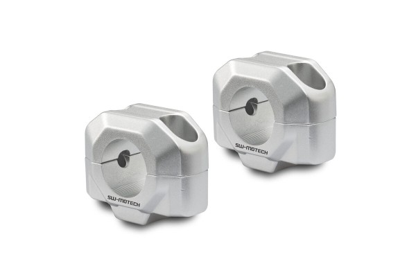 SW-Motech Riser manubrio, argento per manubrio Ø 28 mm, H=20 mm per Triumph Tiger 1050 Sport - SW Motech