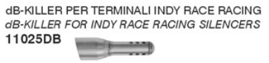 ARROW db-Killer Einsatz, für Indy Race Evo Racinganlagen