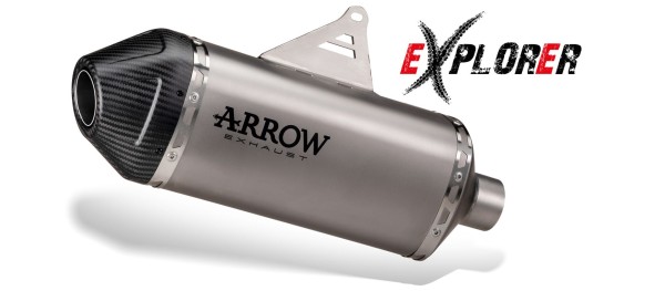 Scarico ARROW EXPLORER in titanio con terminale in carbonio per Yamaha Tenere 700 (19-)