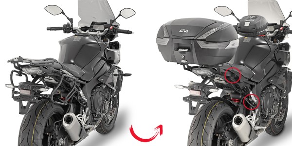 Portavaligie laterale smontabile per Yamaha MT-10 (Bj.16-19) Givi