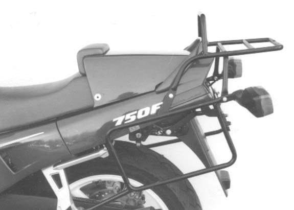 Portapacchi tubolare e portavaligie laterale nero per Honda VFR 750 F (88-89)