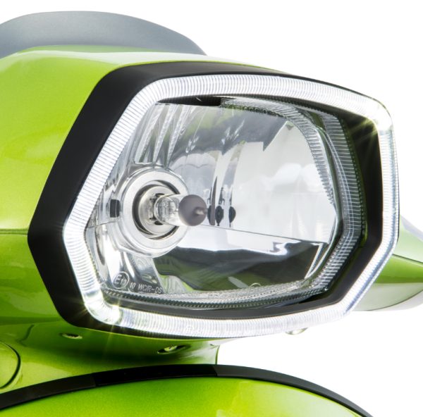 Anello lampada Anello lampada a LED per Vespa Sprint 50cc 2T/4T, nero opaco