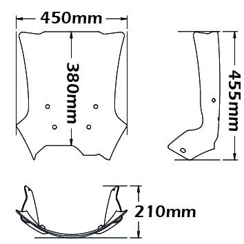 Parabrezza tipo ADV per BMW F 650 /800 GS (08-12), fumé chiaro