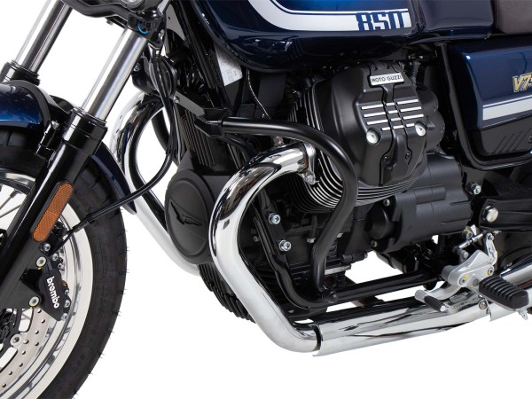 Protezione motore nera per Moto Guzzi V7 850 Stone Corsa (2024) Hepco & Becker