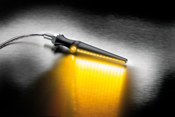 Indicatore Kellermann, Jetstream, acciaio, LED - sequenziale, V/H, L/R, 12 V, nero opaco, M8x20