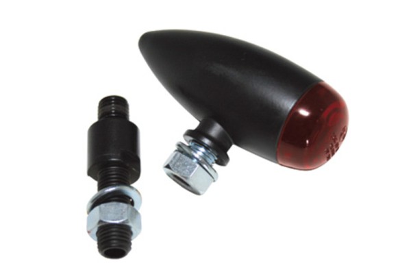 HIGHSIDER pro Micro-Bullet LED luce posteriore nera/rossa (1 pezzo)