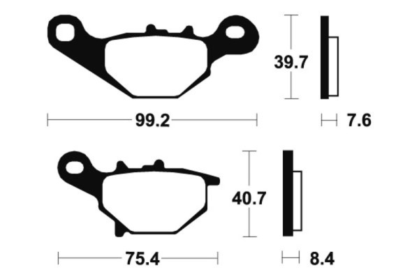 Pastiglie organiche per scooter Tecnium - ME202