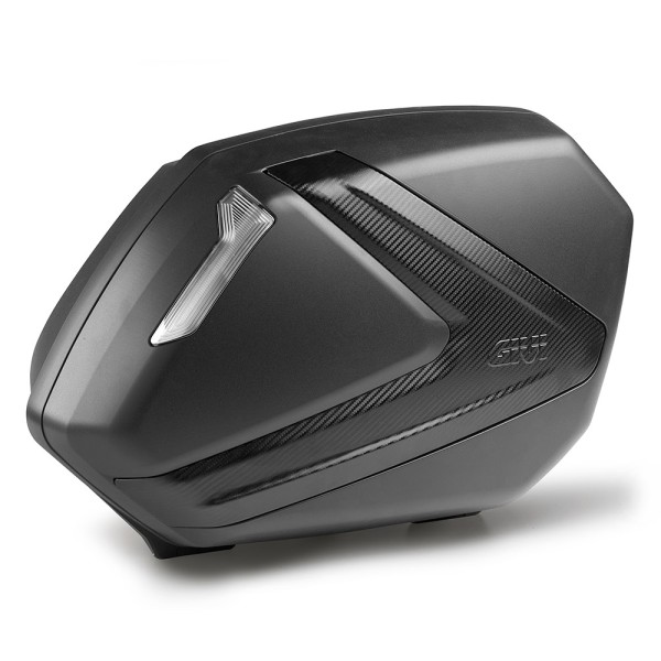 V37 TECH set di valigie laterali MONOKEY con cover in carbon look e riflettori trasparenti Originale