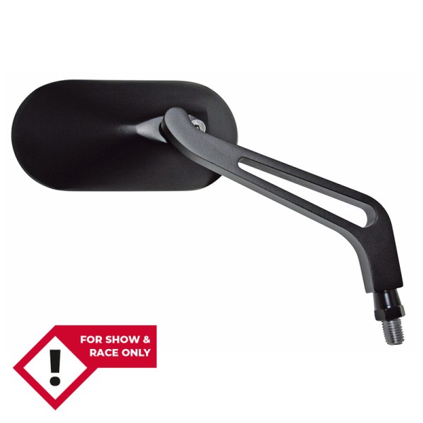 Specchio manubrio intelligente HIGHSIDER nero ovale (coppia)