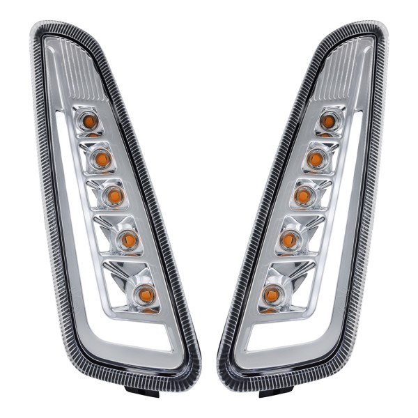 Kit frecce anteriore sinistra/destra LED trasparente per Vespa Primavera /​ Sprint 125-150cc SIP Style
