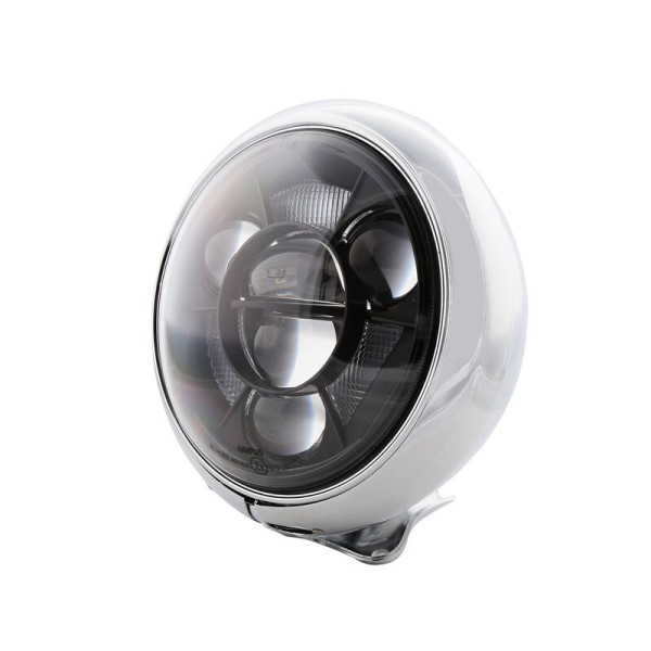 HIGHSIDER pro 7 pollici faro HD-Stile Tipo 11 LED cromato Con TFL, omologato E (1pc)