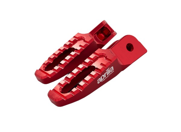Poggiapiedi in alluminio rosso per Aprilia 457 (24-) / Tuono 457 (25-)