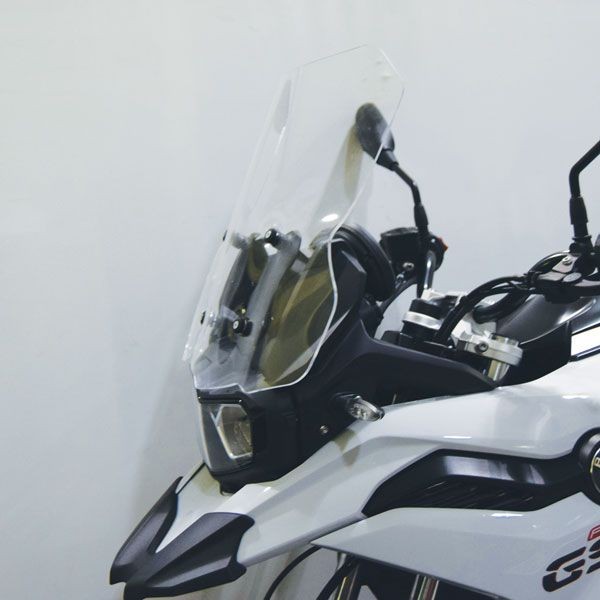 Parabrezza centrale su staffe originali per BMW F 750 GS (18-22), trasparente