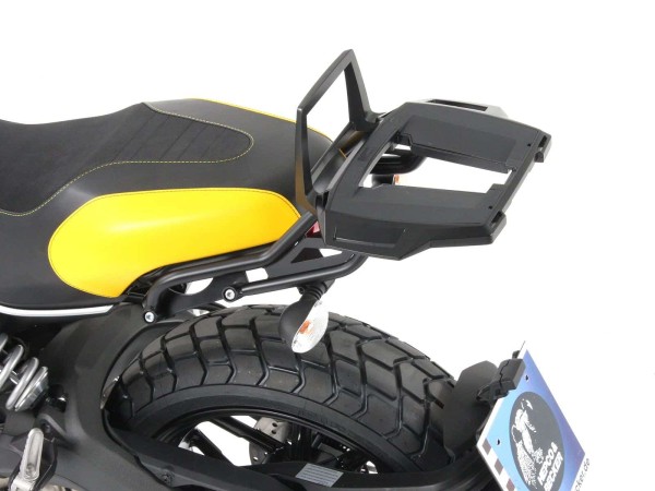 Porta bauletto in alluminio nero per Ducati Scrambler 400 Sixty2 (16-20) Hepco & Becker