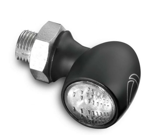 Indicatore Kellermann, Atto, alluminio, LED, V/H, L/R 12 V, nero satinato, M5x0,5x6,5