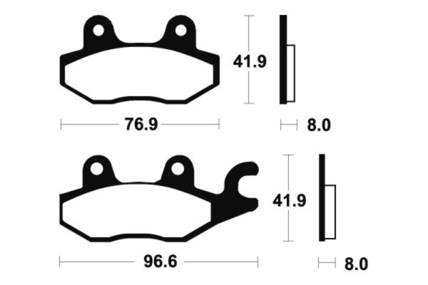 Pastiglie freno Tecnium MTR138 in metallo sinterizzato