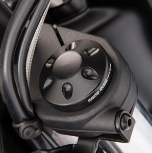 Copriforcella originale, alluminio, nero per Moto Guzzi Audace