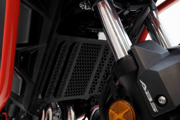 Protezione radiatore per Honda CB 500 X (19-23) / NX 500 (24-) alluminio nero testurizzato