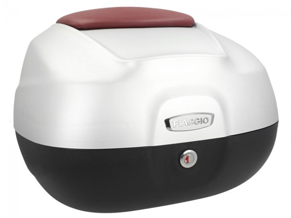 Baule da 37 L con schienale per Piaggio Beverly 350 Sport Touring (17-20) - grigio opaco 760/B