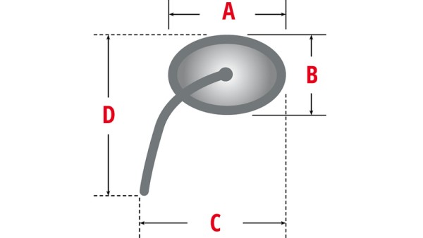 HIGHSIDER pro Specchietto da manubrio Conero Black Edition nero con indicatore LED (1 pezzo)