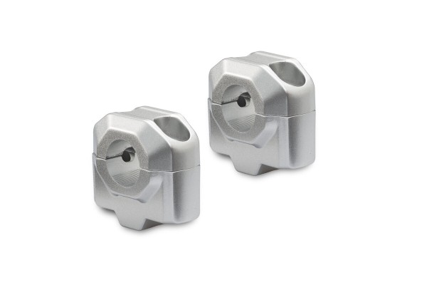 SW-Motech Riser manubrio, argento per manubrio Ø 22 mm, H=25 mm per Yamaha XSR 700 XTribute - SW Motech