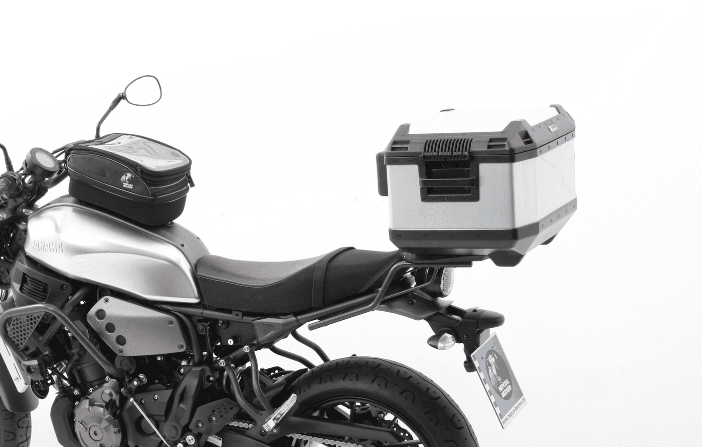 Area1 Specchietto Retrovisore Per Moto CNC - Universale Per Manubrio, Omologato E, Set 2 Pezzi (Es. XSR 700, XT 125)